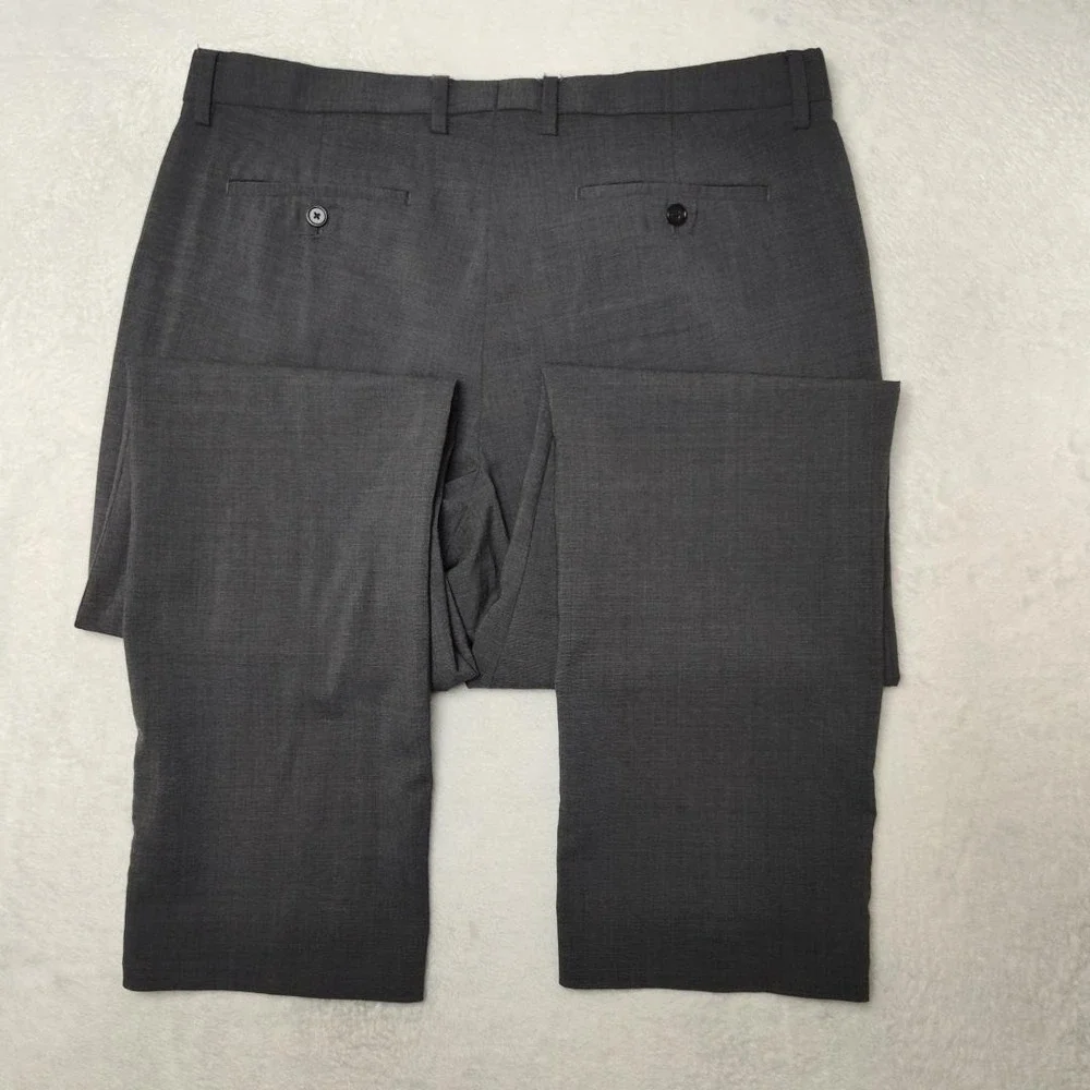 Banana‎ Republic Pants Mens 36x34 Gray Slim Wool Spandex Marzotto Dress Slacks